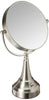 Zadro 10x Mag Next Generation LED Cordless Double Sided Round Vanity Mirror, 11-Inch, Satin Nickel Finish