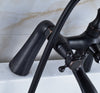 Rozin Deck Mount 2 Holes Bathtub Faucet Oil Rubbed Bronze Dual Handle Mixer Tap with Hand Shower