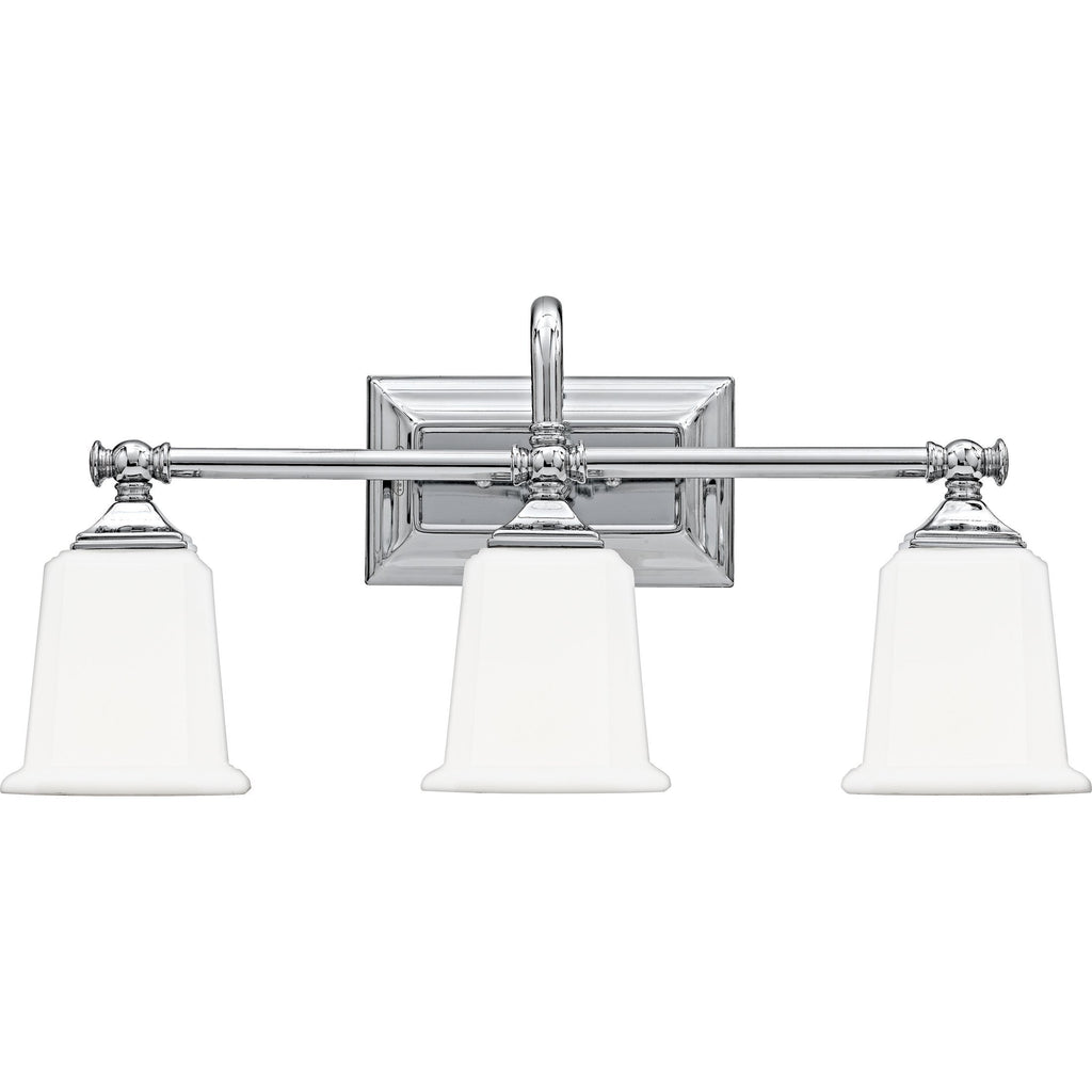 Quoizel NL8603C Nicholas 3-Light Bath Light, Polished Chrome