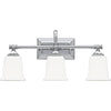 Quoizel NL8603C Nicholas 3-Light Bath Light, Polished Chrome