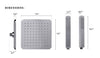 AMG and Enchante Accessories - Manhattan High Pressure Rainfall Shower Head Set (117 Jets - Combined) with Modern Design, Chrome Finish with Water Diverter and Hose, SH80