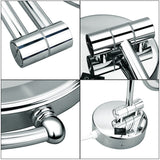 Excelvan LED Lighted Double Sided Swivel Vanity Makeup Mirror with 7x Magnification, 8 inches for 360 Degree Swivel Design, Chrome Finish