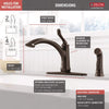 Delta Faucet Linden Single-Handle Kitchen Sink Faucet with Side Sprayer in Matching Finish, Venetian Bronze 4453-RB-DST