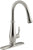 Kohler K-780-VS Cruette Pull-Down Kitchen Faucet, Vibrant Brushed Stainless, Single-Hole or Three-Hole Install, Single Handle, 3-function Spray Head, Sweep Spray and Docking Spray Head Technology