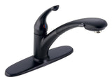 Delta Faucet Signature Single-Handle Kitchen Sink Faucet with Pull Out Sprayer, Matte Black 470-BL-DST