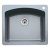 Blanco 440209 Diamond Single-Basin Drop-In or Undermount Granite Kitchen Sink, Metallic Grey