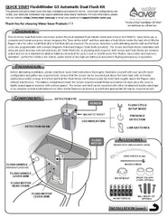 FlushMinder Automatic Dual-Flush System DIY Complete Kit attaches to the flush handle on standard toilets. The ONE and ONLY autoflush kit that converts single-flush toilets into fully automatic dual-flush. Great Cat Potty Training Accessory. Model: ASFS-T