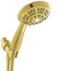 ShowerMaxx | Luxury Spa Series | 6 Spray Settings 4.5 inch Hand Held Shower Head | Extra Long Stainless Steel Hose | Easy-to-Remove Flow Restrictor to MAXX-imize Shower | Polished Brass/Gold Finish