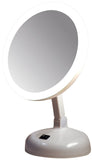 Floxite Fl-10jh 10x Incandescent Circle Light Vanity Mirror, Pearl