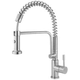 Geyser GF51-S Geyser Stainless Steel Commercial-Style Coiled Spring Kitchen Pull-Out Faucet by Geyser