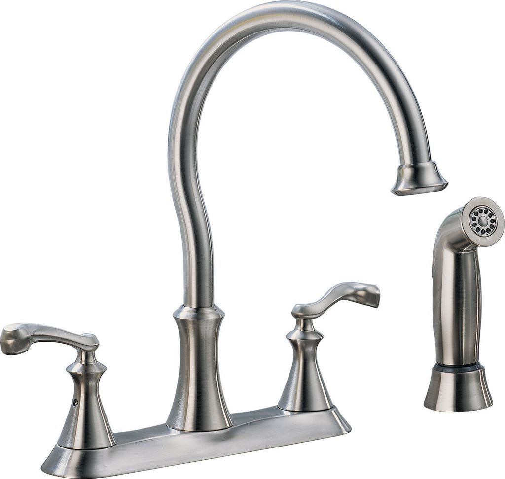 Delta 21925LF-SS Vessona Two Handle Kitchen Faucet with spray, Stainless