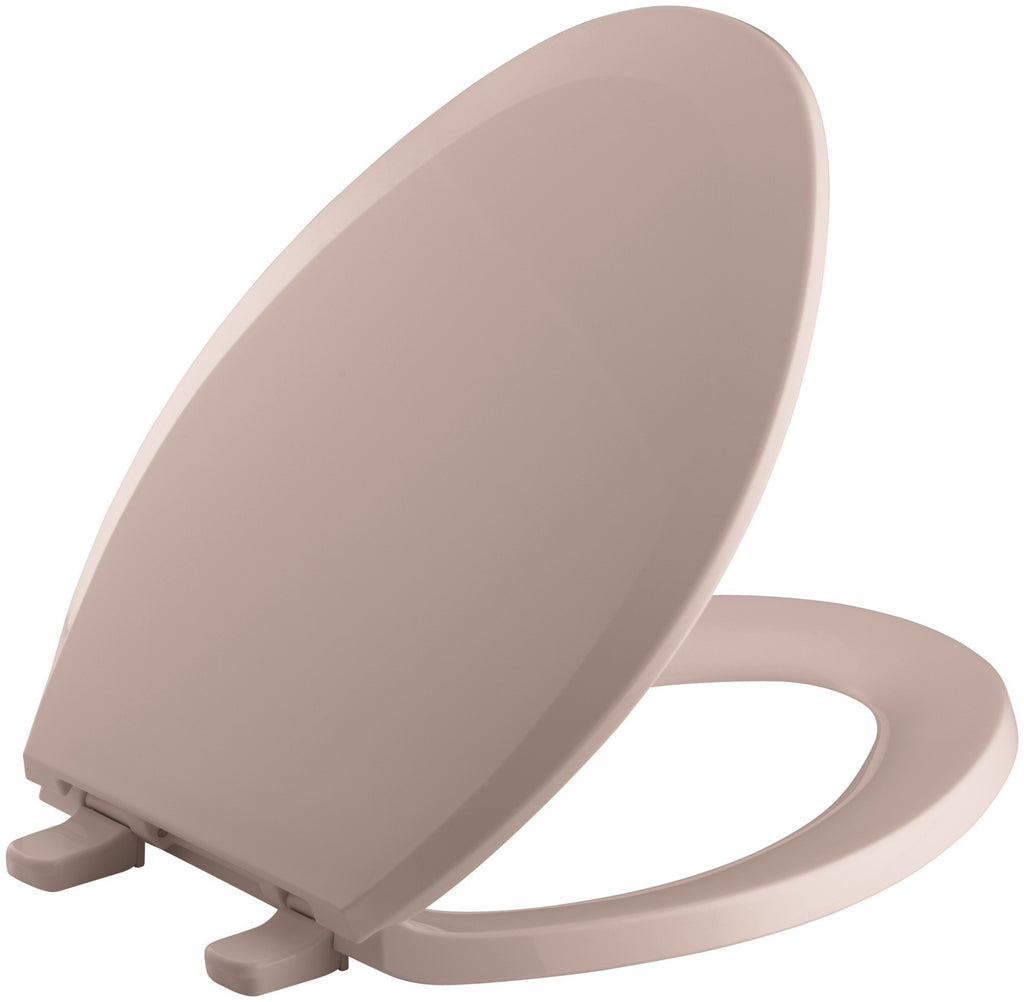 KOHLER K-4652-45 Lustra Elongated Open-Front Toilet Seat, Wild Rose