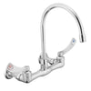 Moen 8126 Commercial M-DURA Two-Handle Wall Mount Utility Faucet 2.2 GPM, Chrome