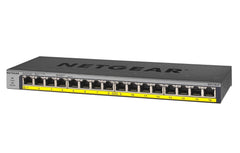 NETGEAR 16-Port PoE/PoE+ Gigabit Ethernet Unmanaged Switch with 76W PoE Budget (GS116LP)