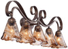 Amber Scroll Wall Light Bronze 37 1/4