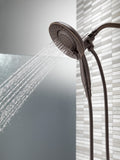 Delta Faucet 5-Spray In2ition 2-in-1 Dual Hand Held Shower Head with Hose, Venetian Bronze 58469-RB-PK