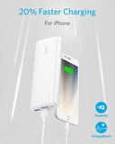 Portable Charger Anker PowerCore 20100mAh - Ultra High Capacity Power Bank with 4.8A Output, External Battery Pack for iPhone, iPad & Samsung Galaxy & More (White)