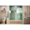 DreamLine Aqua Uno 34 in. W x 58 in. H Frameless Hinged Tub Door in Chrome, SHDR-3534586-01