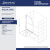 DreamLine Aqua Uno 34 in. W x 58 in. H Frameless Hinged Tub Door in Chrome, SHDR-3534586-01