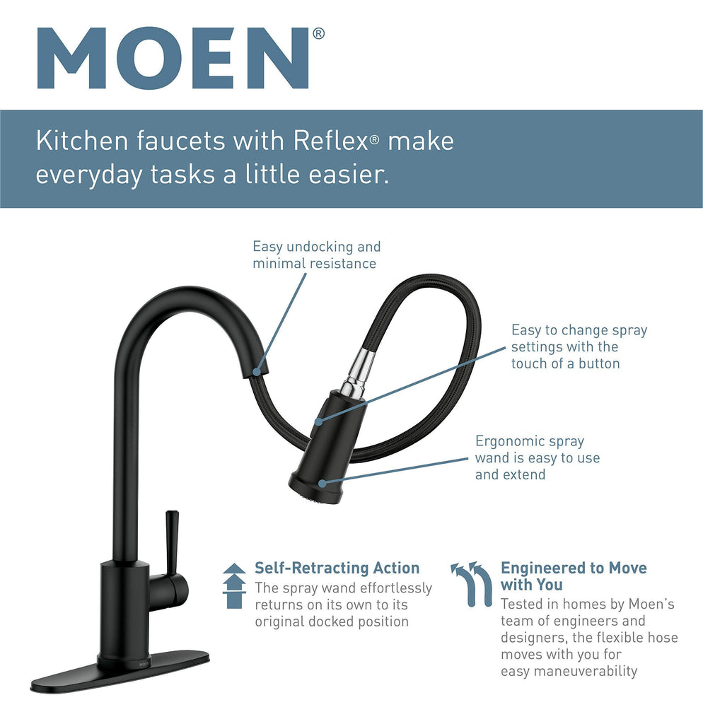 Moen 7565BG Align One-Handle High Arc Pulldown Kitchen Faucet, Brushed Gold