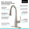 KRAUS KPF-1670SFS Esina Single Handle Pull Down Kitchen Faucet with Dual Function Sprayhead in All-Brite Spot Free Stainless Steel Finish