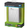 WD My Passport 500GB Portable External Hard Drive Storage USB 3.0 White (WDBKXH5000AWT-NESN)