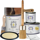 Retique It RFP-DSKit-NaplesYellow by Renaissance Chalk Finish Paint, Deluxe Starter Kit, Naples Yellow 41, 32 Ounces