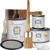 Retique It RFP-DSKit-DoveGrey by Renaissance Chalk Finish Paint, Deluxe Starter Kit, Dove Gray 13, 32 Ounces