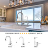 Primy Kitchen Faucets with Pull Down Sprayer Modern Heavy Duty Lead-Free Single Handle High-Arc Kitchen Sink Faucet With Deck Plate, Height 18-3/64“, Solid Spot Resist Stainless Steel