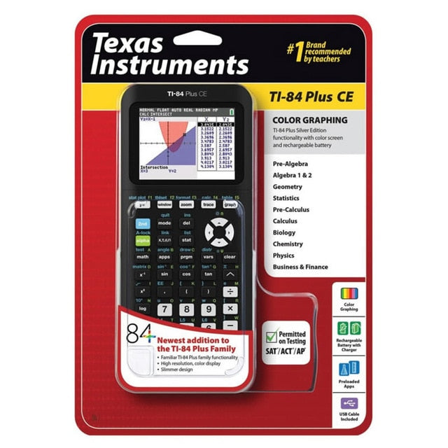 Texas Instruments TI-84 PLUS CE Programming Graphing Calculator AP IB SAT International Exam Computer